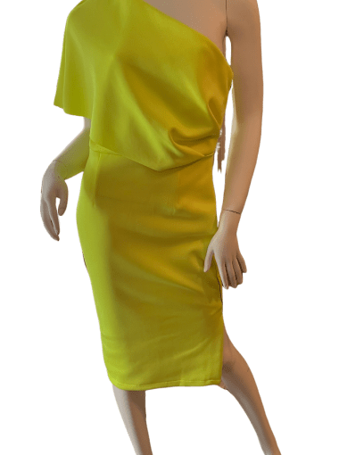 ASOS neon yellow dress 