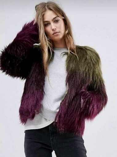 Farfetch faux-fur long-sleeve jacket