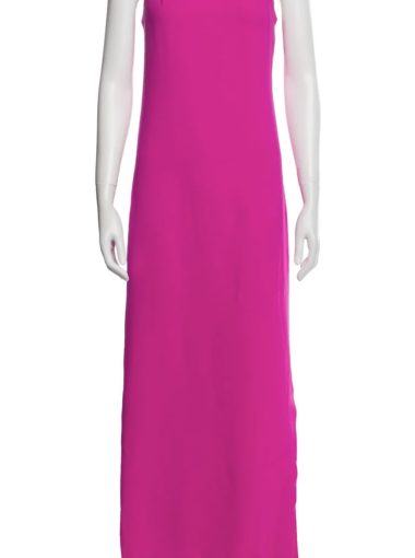 Trina Turk pink chain detail maxi dress 