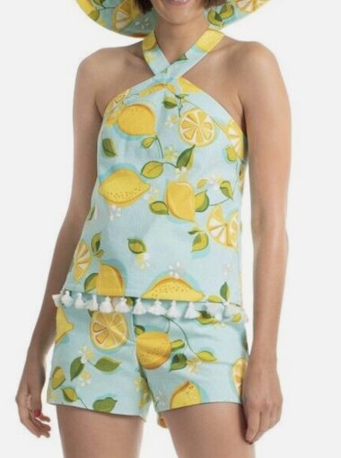 Trina Turk lemon print resort wear set