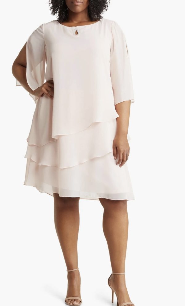 In house layered chiffon dress