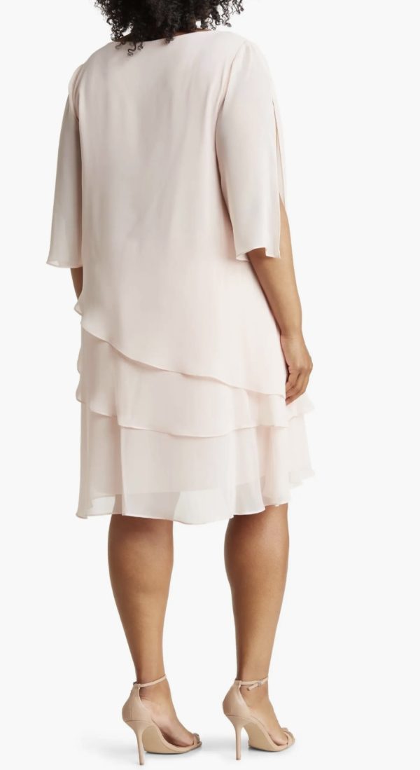 In house layered chiffon dress