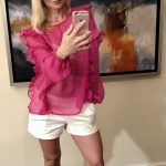Pink chiffon top