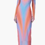 AFRM Shailene turtleneck long sleeve mesh dress