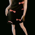 Anora bow detail dress in satin silk