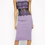 ASOS lace detailed midi dress