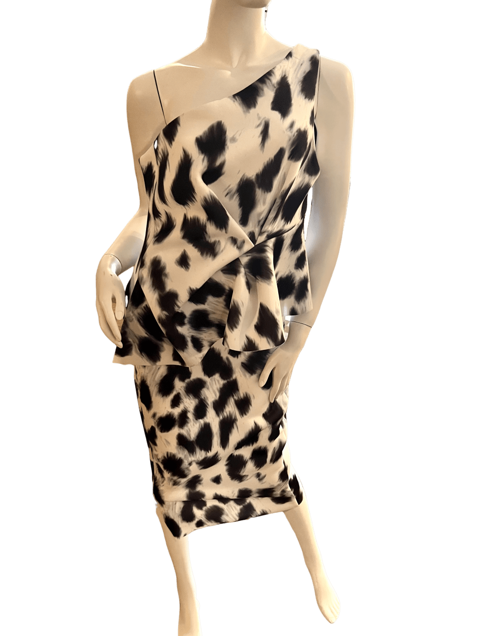 ASOS scuba midi dalmation animal print 