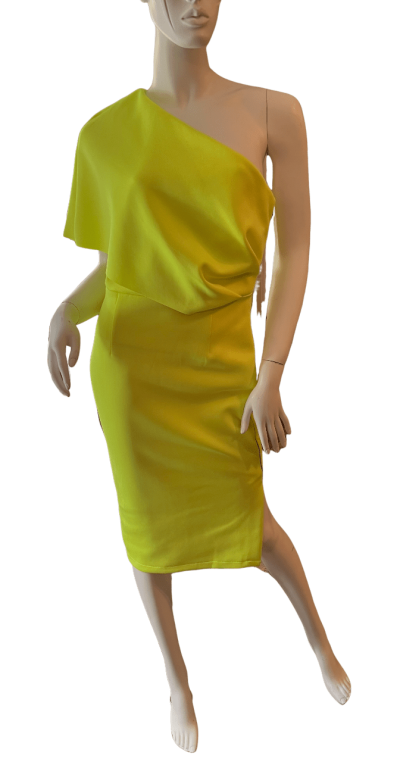 ASOS neon yellow dress 