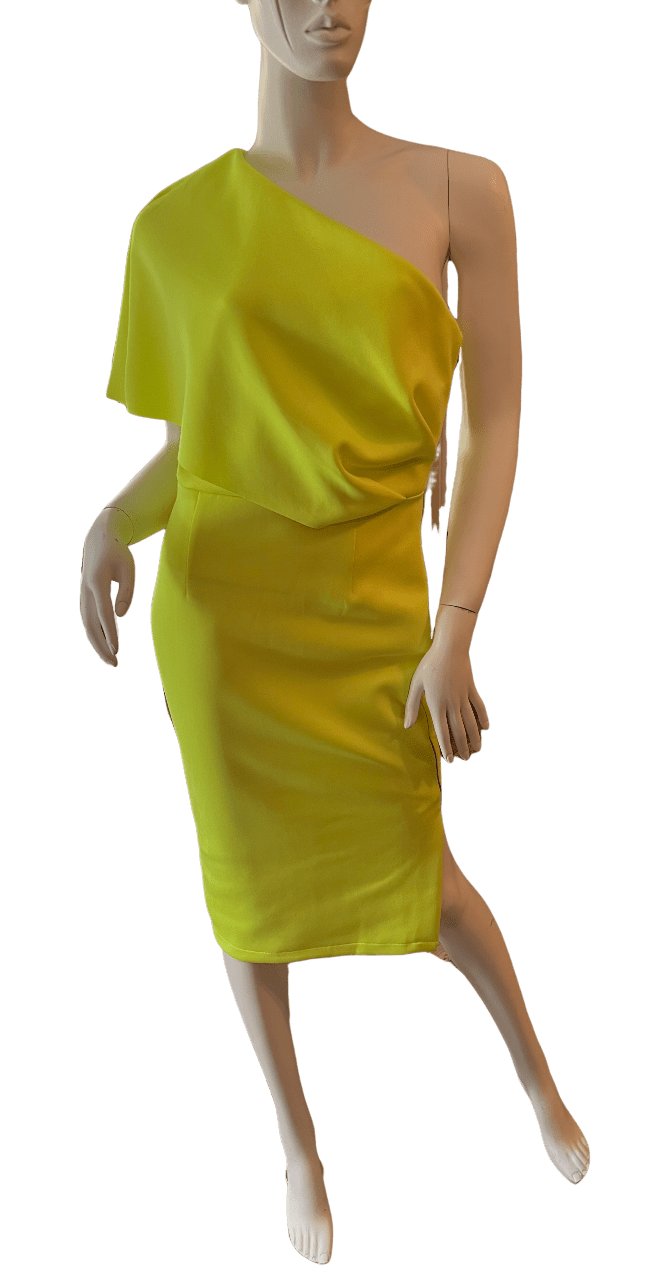 ASOS neon yellow dress 