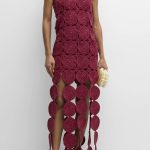 Beep Beep Lurex Crochet cut-out halter maxi dress by Simon Miller