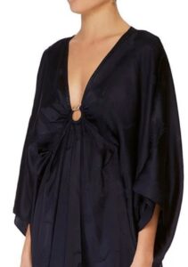 Camilla Short Kaftan With Hardware Solid Navy