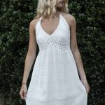 Greek crochet backless maxi