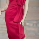 Hot pink scuba stretch dress 