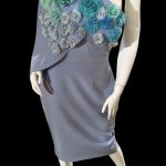 Lavish Alive cape dress  Floral 3 D details