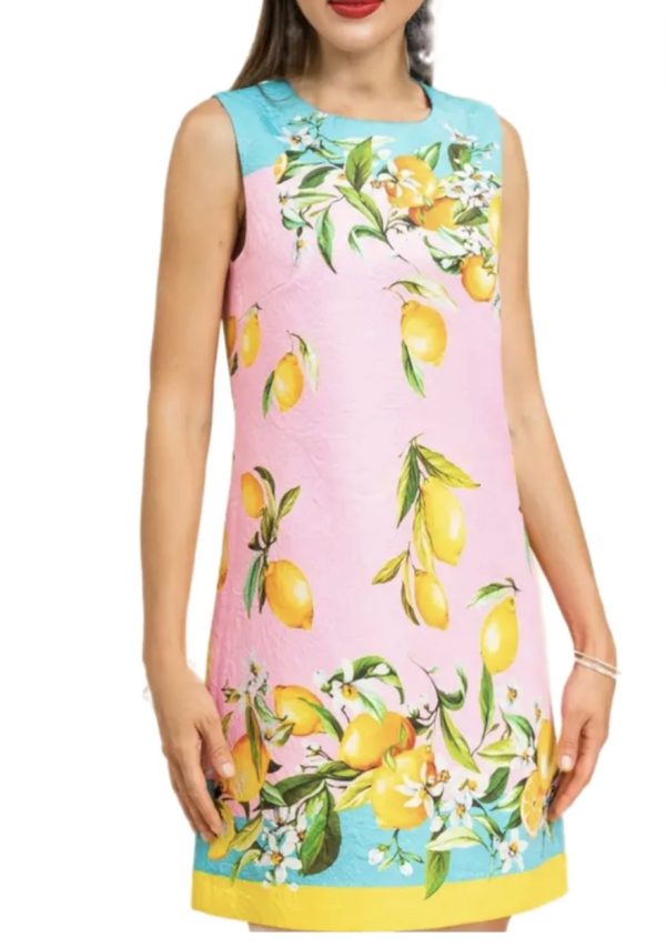 Pink Lemon Shift Dress - My Sicilian Love Affair