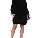 Michael Kors
Feather-embellished knitted dress