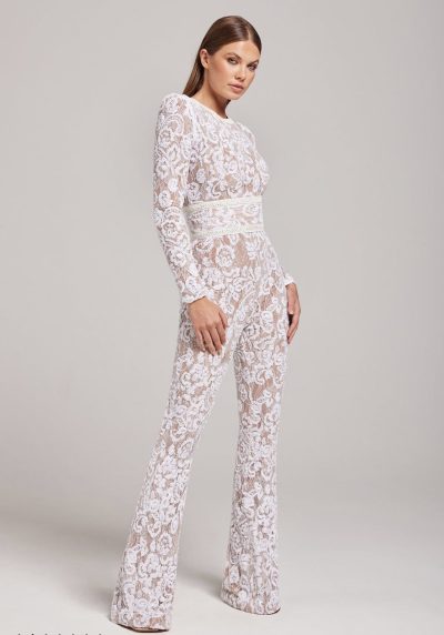 Nadine Merabi - Lace, Sleek and Sophisticated Jumpsuit