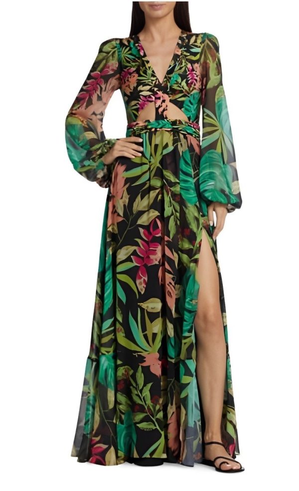 Patbo Tropicalia Cutout Maxi Dress