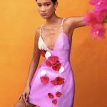 Azura pink party mini dress