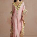 Sureena Chowdhri Blush Pink Pure Muslin Embellished Kaftan