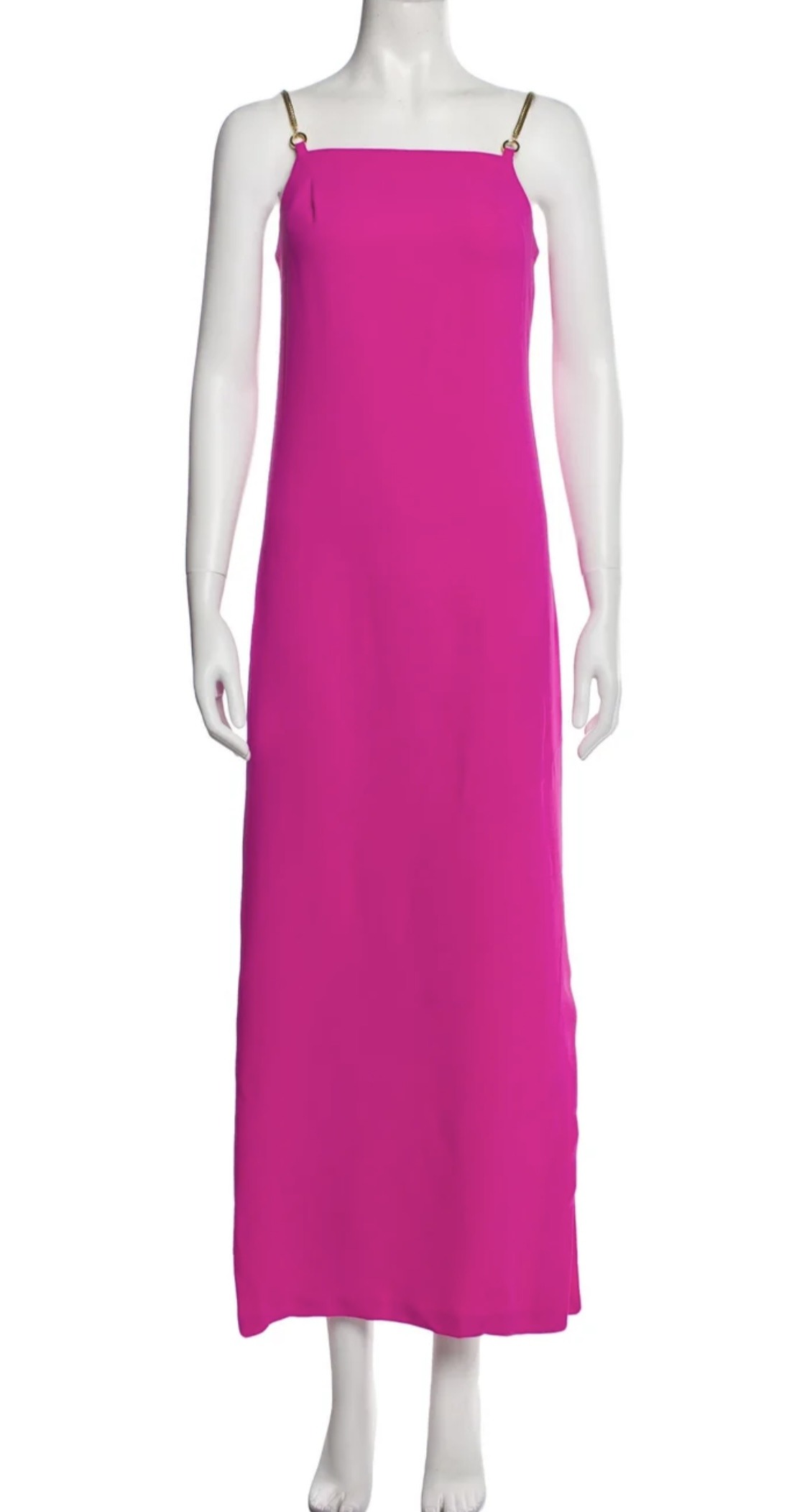 Trina Turk pink chain detail maxi dress 