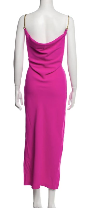 Trina Turk pink chain detail maxi dress 