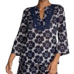 Trina Turk Embroidered sheer tunic set