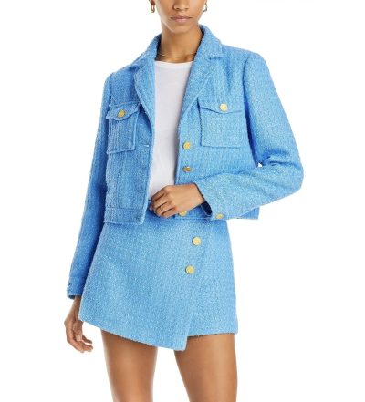 Aqua Tweed skort jacket set