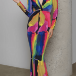 Evangeline front plunging gown