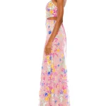 Pink Mac Duggal Sequin Floral