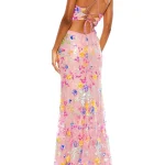 Pink Mac Duggal Sequin Floral