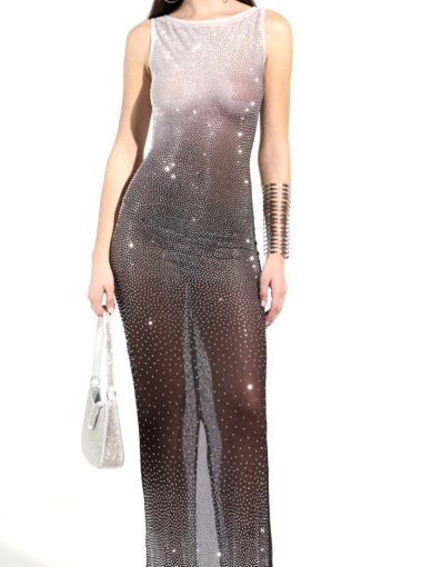 Razzle Dazzle mesh rhinestone dress 