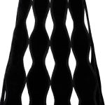 Black velvet belt skirt