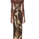Bronx and Banco  Stallion gold maxi dress 