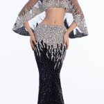 Aura Cape Skirt set heavy embellishments