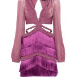 PatBo metallic fringe mini 