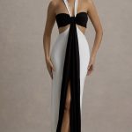 Acentis Halter neck Cut-out Maxi Gown