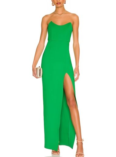 Anu green strapless dress