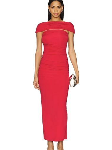 Amoura Red MIdi Dress