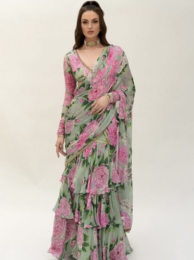 Sanam-floral-pre-pleated-saree