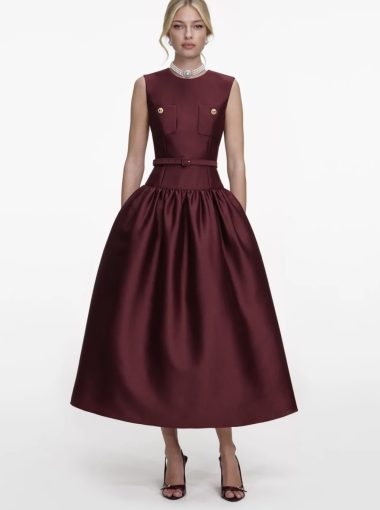 self portrait taffeta dress