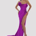 Albina Dyla purple gown