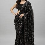 Sonam-Black-Gold-sequin-pre-draped-saree