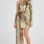nadine merabi gold sequin dress