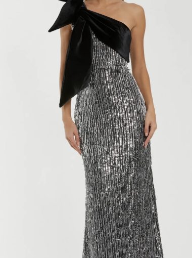 Mac Duggal Exaggerated Bow Embellished Gala Gown