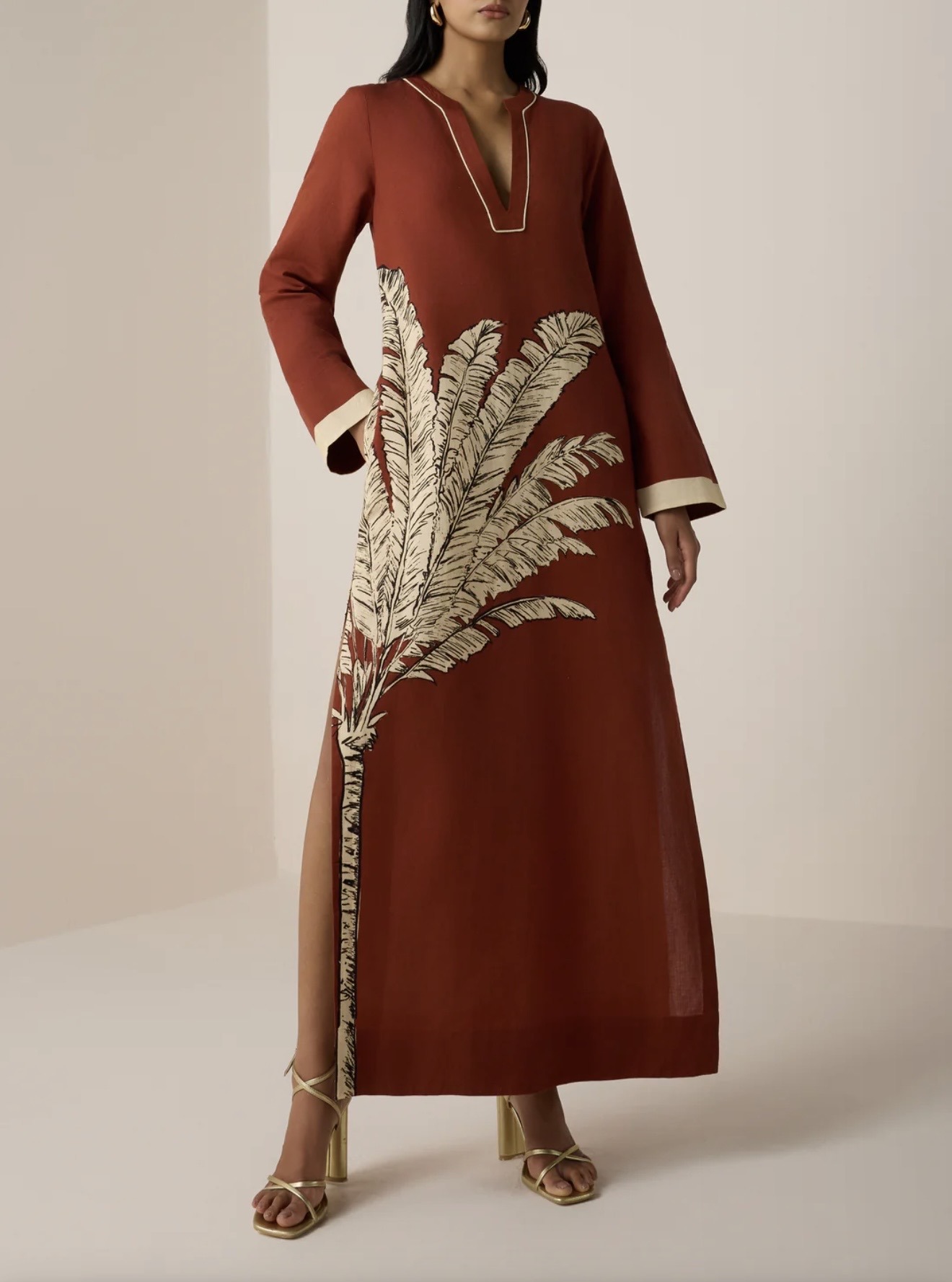 Hemant-and-Nandita-palm-kaftan-dress