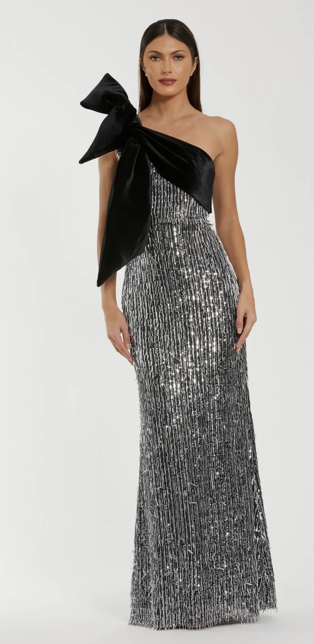 Mac Duggal Exaggerated Bow Embellished Gala Gown