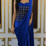Mandira Curtis pre draped saree