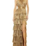 Mac Duggal
Gold ruffle gown
