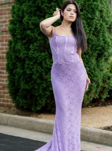 Antonia lilac mermaid gown